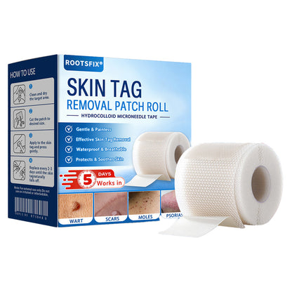 🌟Rootsfix® Multi-Functional Microneedle Hydrocolloid Patch Roll | Targets Skin Tags, Warts & Stubborn Blemishes