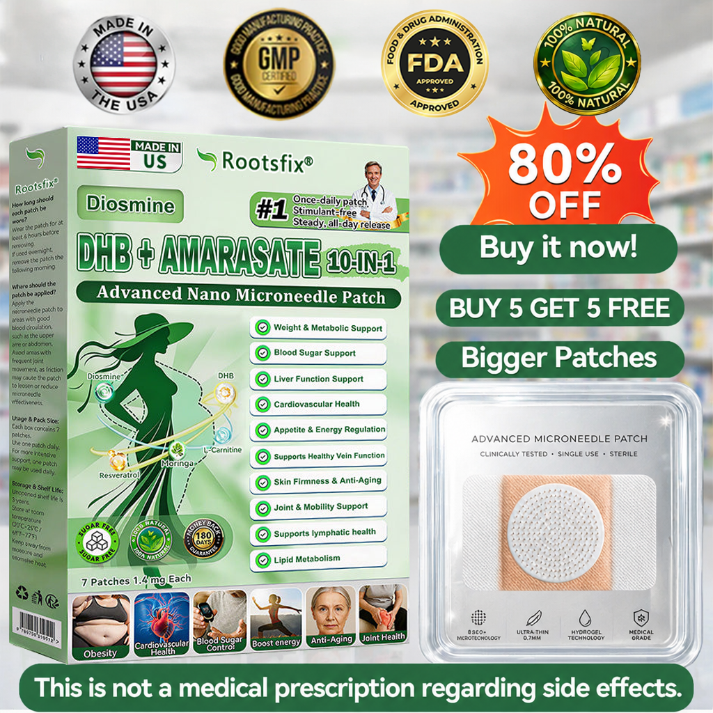 <𝐍𝐞𝐰 𝐈𝐦𝐩𝐫𝐨𝐯𝐞𝐝 𝐅𝐨𝐫𝐦𝐮𝐥𝐚> Rootsfix®🐯 𝐌𝐞𝐭𝐚𝐛𝐨𝐥𝐢𝐜 𝐌𝐚𝐭𝐫𝐢𝐱 – 𝐃𝐇𝐁 + 𝐀𝐦𝐚𝐫𝐚𝐬𝐚𝐭𝐞 𝟏𝟎-𝐢𝐧-𝟏 𝐍𝐚𝐧𝐨 𝐌𝐢𝐜𝐫𝐨𝐧𝐞𝐞𝐝𝐥𝐞 𝐏𝐚𝐭𝐜𝐡 ✅𝐓𝐚𝐜𝐤𝐥𝐞𝐬 𝐨𝐛𝐞𝐬𝐢𝐭𝐲, 𝐥𝐨𝐨𝐬𝐞 𝐬𝐤𝐢𝐧, 𝐝𝐢𝐚𝐛𝐞𝐭𝐞𝐬, 𝐬𝐥𝐞𝐞𝐩 𝐢𝐬𝐬𝐮𝐞𝐬, 𝐣𝐨𝐢𝐧𝐭 𝐩𝐚𝐢𝐧, 𝐚𝐧𝐝 𝐬𝐮𝐩𝐩𝐨𝐫𝐭𝐬 𝐯𝐞𝐢𝐧 & 𝐥𝐲𝐦𝐩𝐡𝐚𝐭𝐢𝐜 𝐜𝐢𝐫𝐜𝐮𝐥𝐚𝐭𝐢𝐨𝐧
