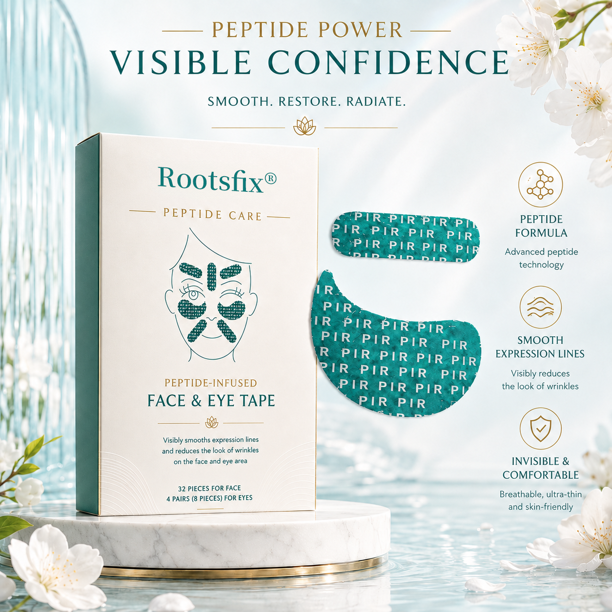 🔥New 2026 Upgrade🔥 Rootsfix® Peptide Face & Eye Tape