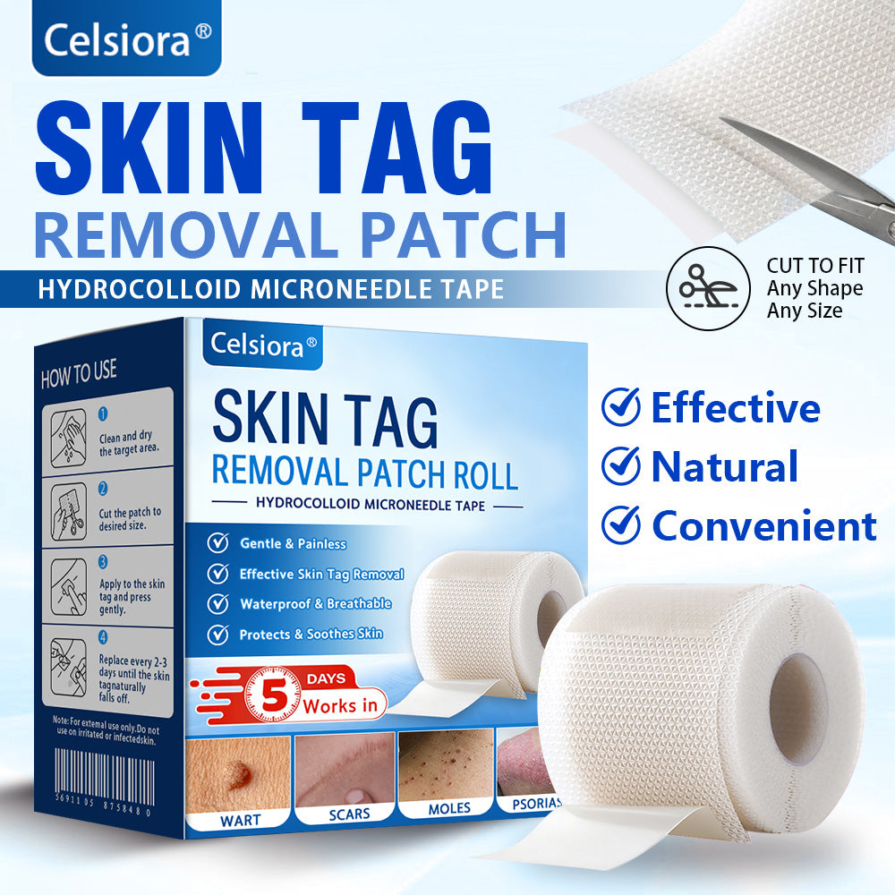 🌟Celsiora® Multi-Functional Microneedle Hydrocolloid Patch Roll | Targets Skin Tags, Warts & Stubborn Blemishes