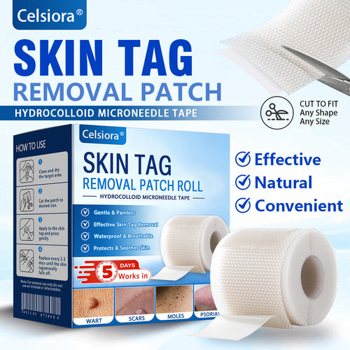 🌟Celsiora® Multi-Functional Microneedle Hydrocolloid Patch Roll | Targets Skin Tags, Warts & Stubborn Blemishes